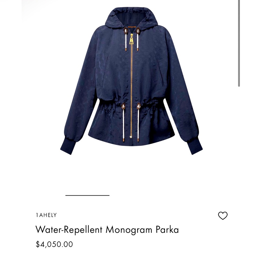 Louis Vuitton 100% Authentic Dark Blue Monogram water-proof Utility Jacket